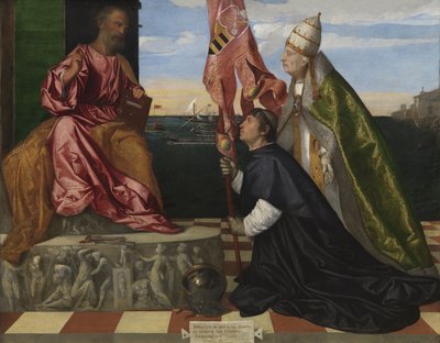Jacopo Pesaro, évêque de Paphos, présenté par le pape Alexandre VI à Saint Pierre - Tiziano Vecelli